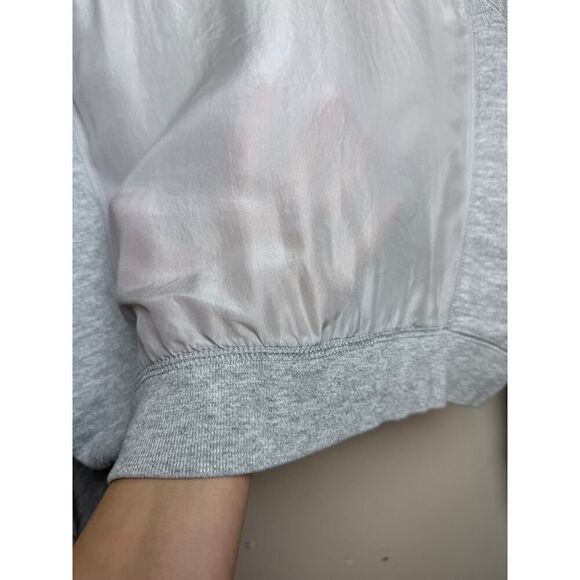 Acne Studios Grey Hobie Crop Sweatshirt with Silk Back Sz. S - Picture 5 of 6